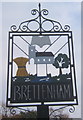 TL9654 : Brettenham village sign by Andrew Hill