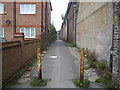 TQ1486 : South Harrow: Footpath at the foot of The Viaduct by Nigel Cox