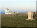 ND4073 : Duncansby Head: trig point and lighthouse by Chris Downer