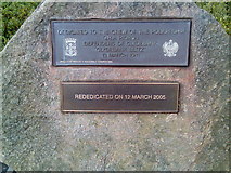 NS4970 : Plaque on rock in Solidarity Plaza by Stephen Sweeney