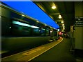 Train departing, Belfast Central Station