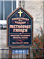 Fourstones with Warden Methodist Church information board