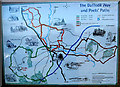 Information board at Kempley with map