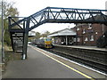 Track cleaning train passing through Swanwick Station