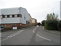 Road junction on industrial estate near station