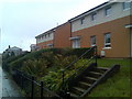 Brightly-coloured houses on Drumry Road