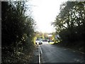 Looking down approach road to Swanwick Railway Station