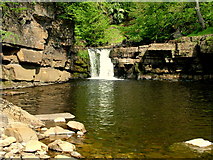 NY8900 : Kisdon Force on River Swale by George Tod