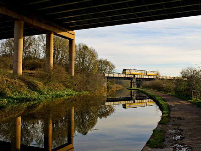 Train crossing the Canal