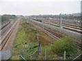 Looking W along the railway tracks near Bargrove