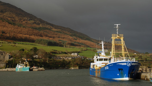 Carlingford Mountain and harbour