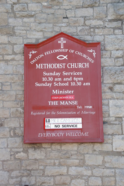 Dalton-in-Furness Methodist Church, Sign © Alexander P Kapp :: Geograph ...