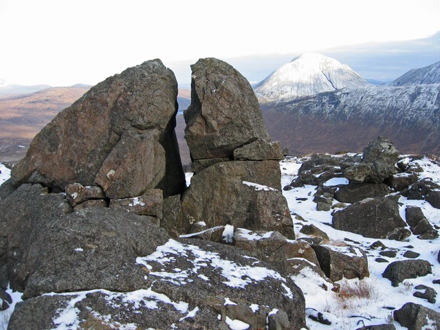 Shattered boulder on Sgurr nan Gillean