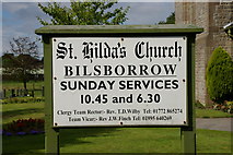 SD5139 : St Hilda's Church, Bilsborrow, Sign by Alexander P Kapp