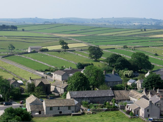 Litton - east end of village from Litton Edge