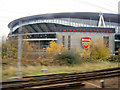 The Emirates Stadium from the 9-15 GNER train from Doncaster