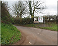 Footpath near entrance to Ford House Fruit Farm