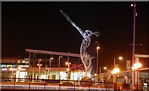 J3474 : Statue, Belfast (2) by Albert Bridge