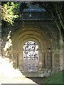 NZ0174 : The south door of Ryal Church by Mike Quinn