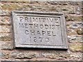 Plaque on the (former) Primitive Methodist Chapel