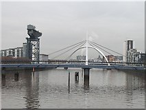NS5665 : River Clyde from the Millennium Bridge by Richard Webb