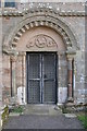 SO7626 : Arch and door to Upleadon Church by Philip Halling