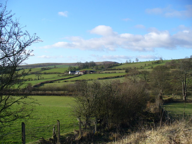 North of Rhosgoch, view towards Black House Farm