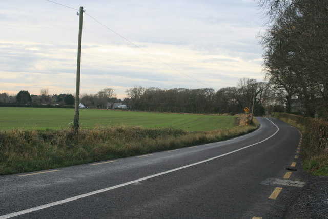 Country road looking west near Newbridge Demesne, Donabate, Co. Dublin.