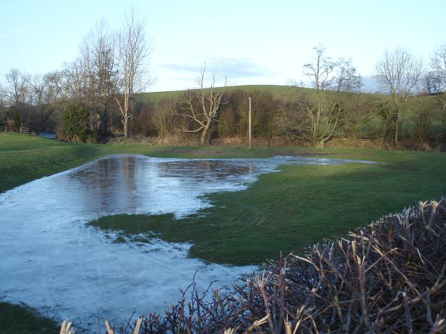 Flooded meadow by the Camlad