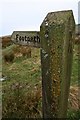 Footpath Sign on Carlton Moor