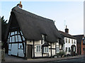 Thatched cottage on the B4215 at Dymock