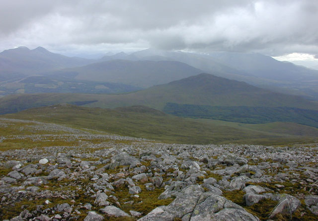 View southwest from Beinn Teallach