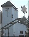 A Magen David at the entrance to the Penrhos church