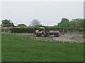 Fertiliser spreading at Pentre Farm