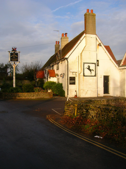 Black Horse Pub Climping West Sussex Climping, West Sussex, Uk, May 02, 2020, Entrance Of Cymping Village