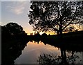 View of a calm late summer evening on the canal, Crossflatts