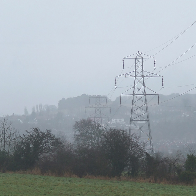 Power Lines on a dull Christmas Day