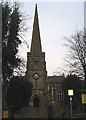 SO7225 : St. Mary's Church, Newent, at noon, Christmas Day 2007 by Pauline E