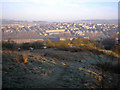 View over Colne on a frosty morning, from 886393