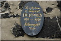 SH3735 : Plac ar Dŷ J R Jones Stryd Penlan Plaque on the House of J R Jones by Alan Fryer