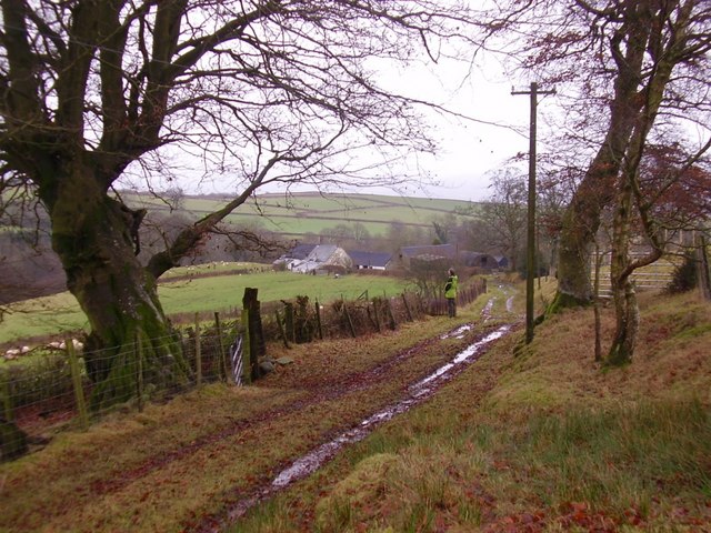 Upland farm and road