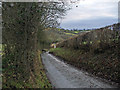 SO1441 : Lane south of Llachdolt Farm by Andrew Jones