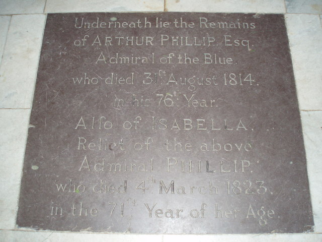 Tombstone of Arthur Philip