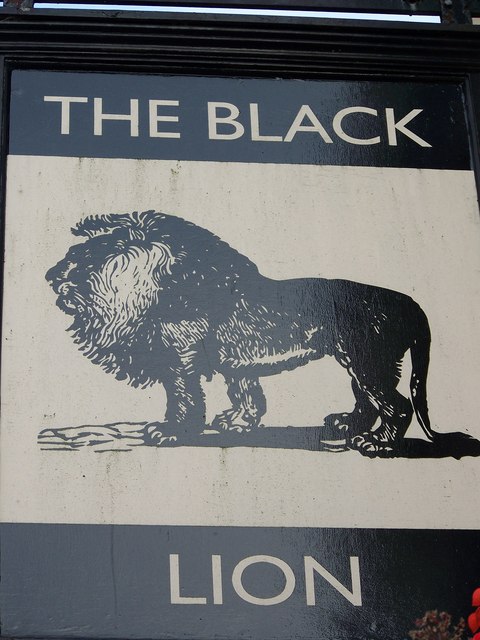 Sign for the Black Lion, Bridlington