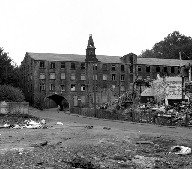 Derelict woollen mill, Longwood, near Huddersfield
