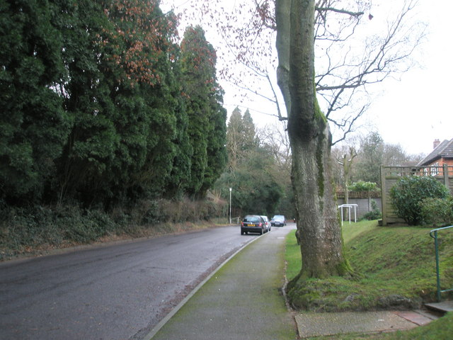 Looking north west up High Lane