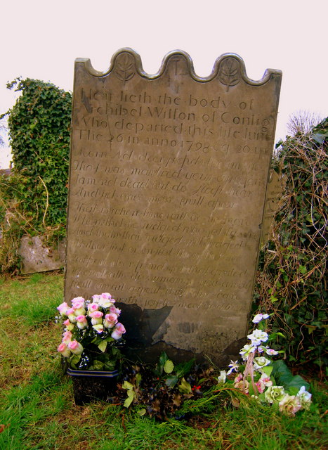 The grave of Archibald Wilson, Bangor Abbey churchyard