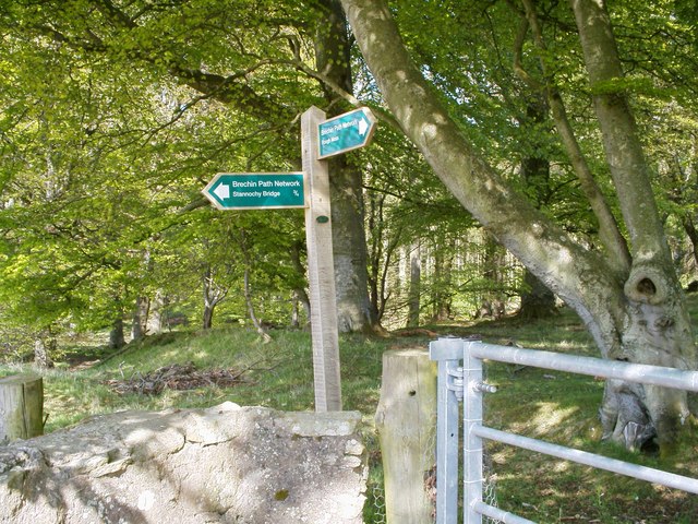 Signpost at Roughmoss, Brechin
