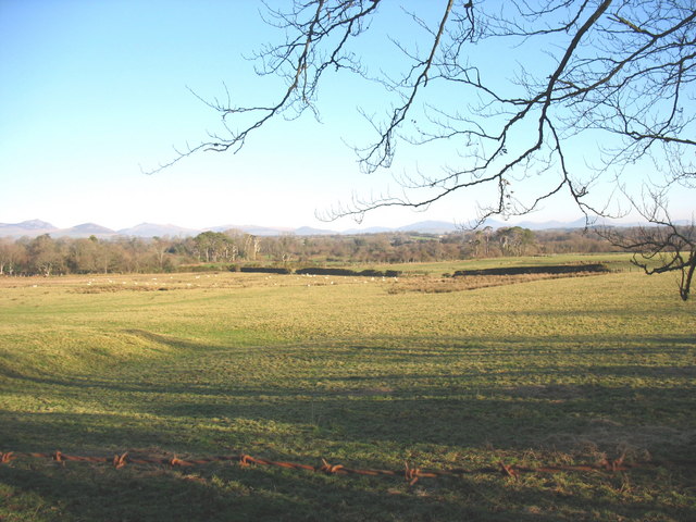 Farmland and woodland north of Gellidara