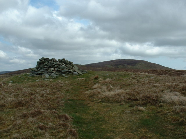 Cairn on the path to Moel Sych